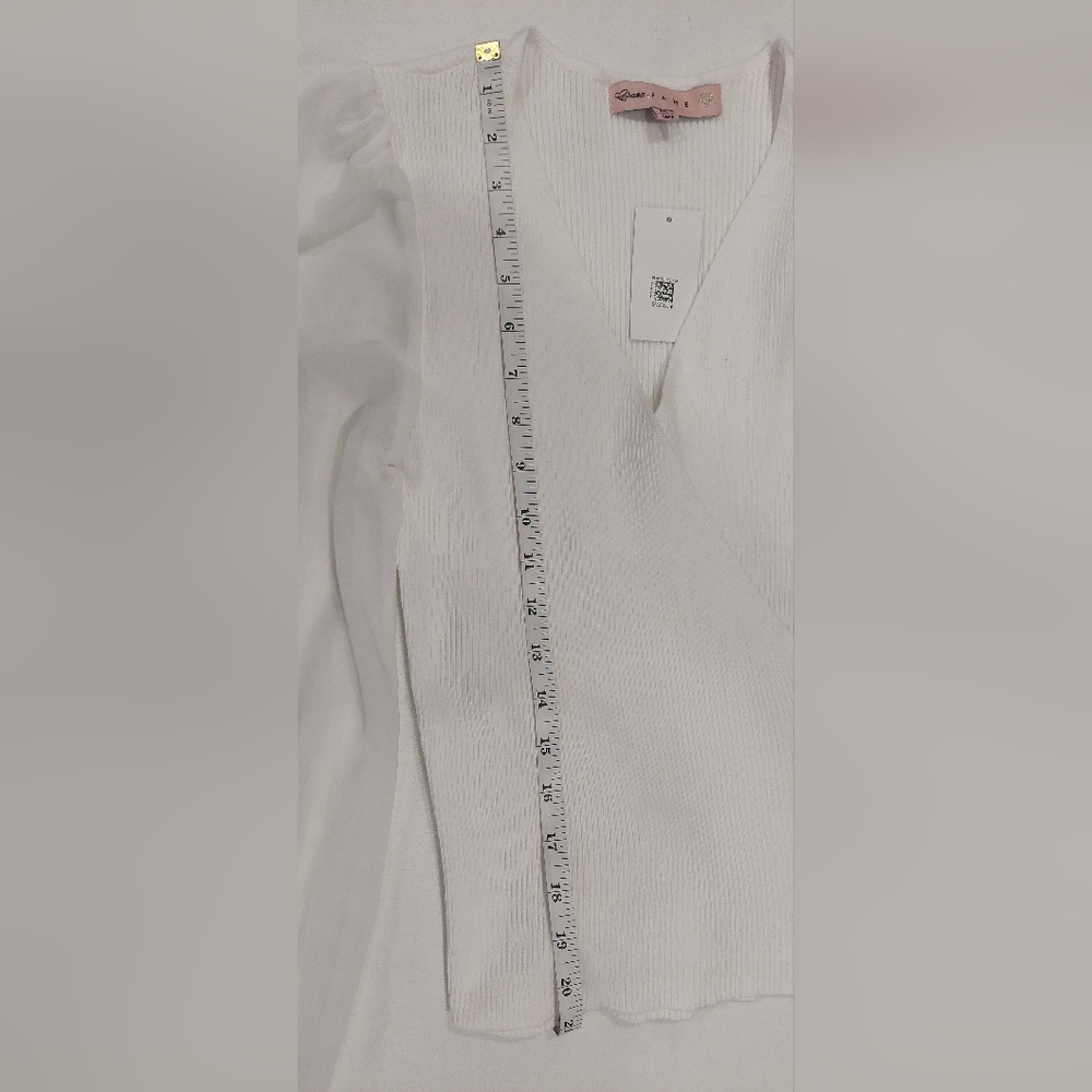 Crave Fame Elegant White Wrap Blouse - Picture 8 of 10